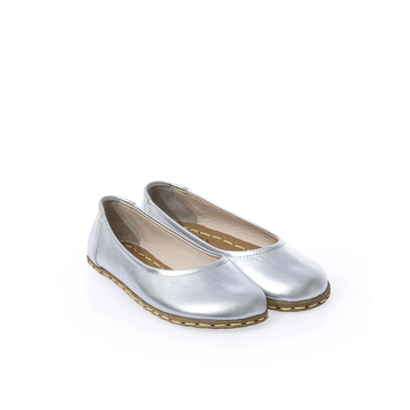 Barefoot Flats Silver Leather Women's – Grounding - Image 5