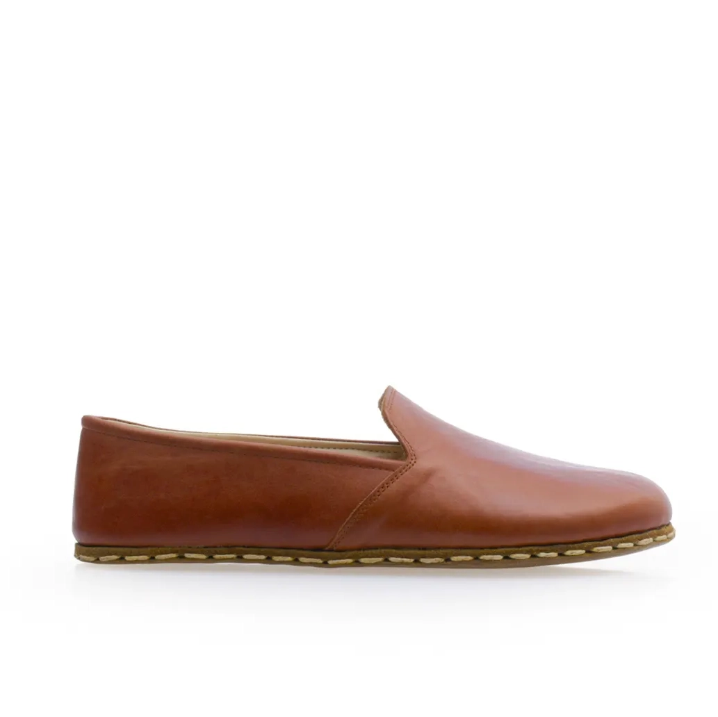 Women's Brown Leather Barefoot Loafer – Handmade, Grounding Sole - Image 4