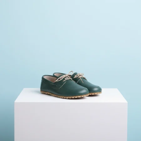 Kadın Bağcıklı Topraklamalı Barefoot Makosen - Koyu Yeşil