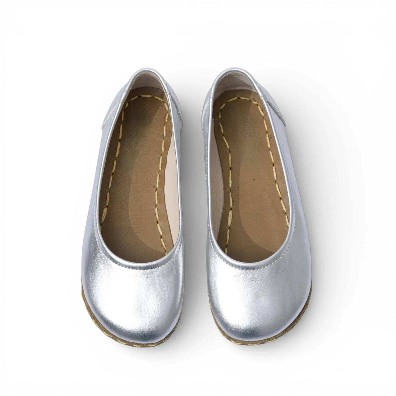 Barefoot Flats Silver Leather Women's – Grounding - Image 3