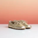 Women’s Lace-Up Grounding Barefoot Moccasins – Gold