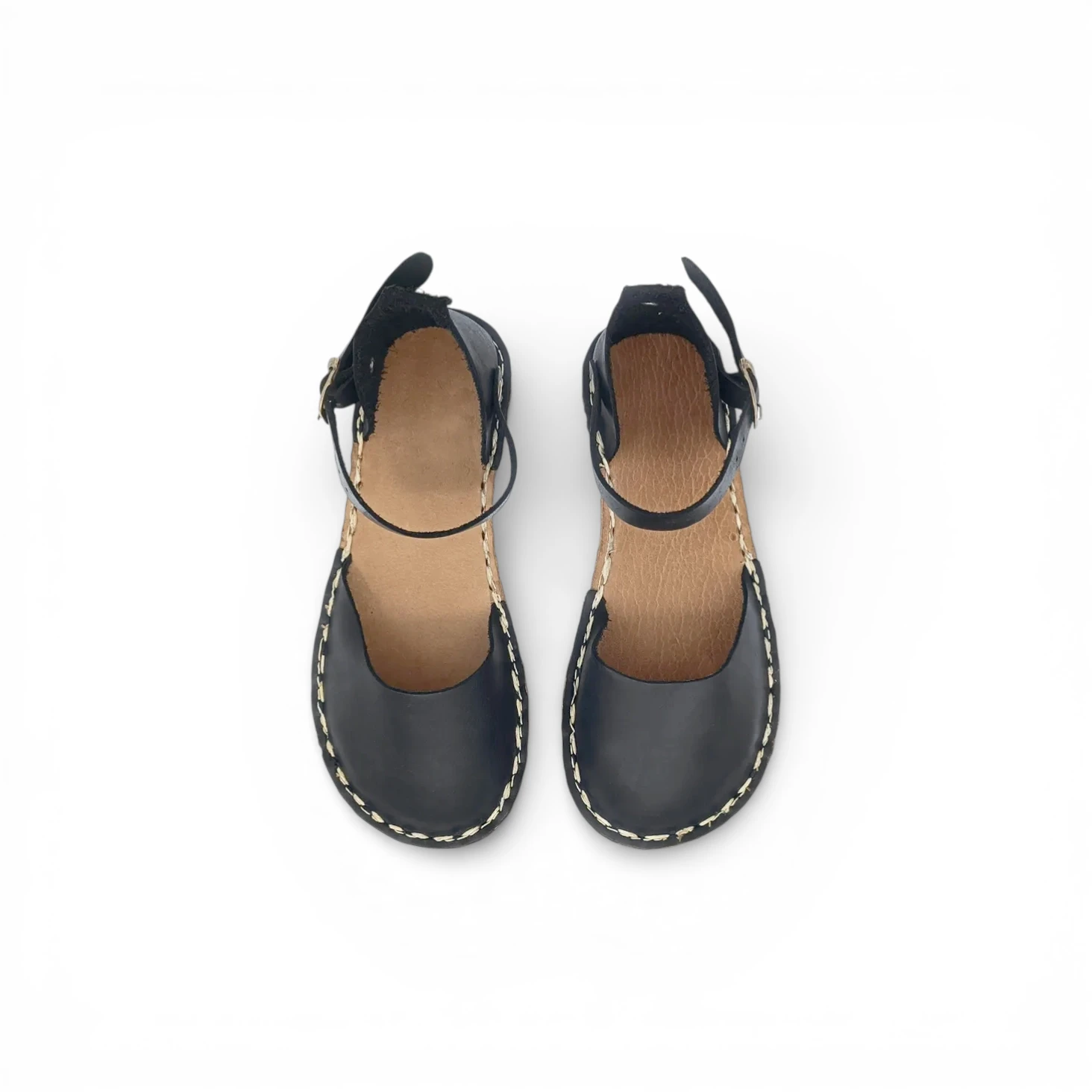 Barefoot Kadın Sandaleti Siyah Hakiki Deri – Minimalist Tasarım - Görsel 3