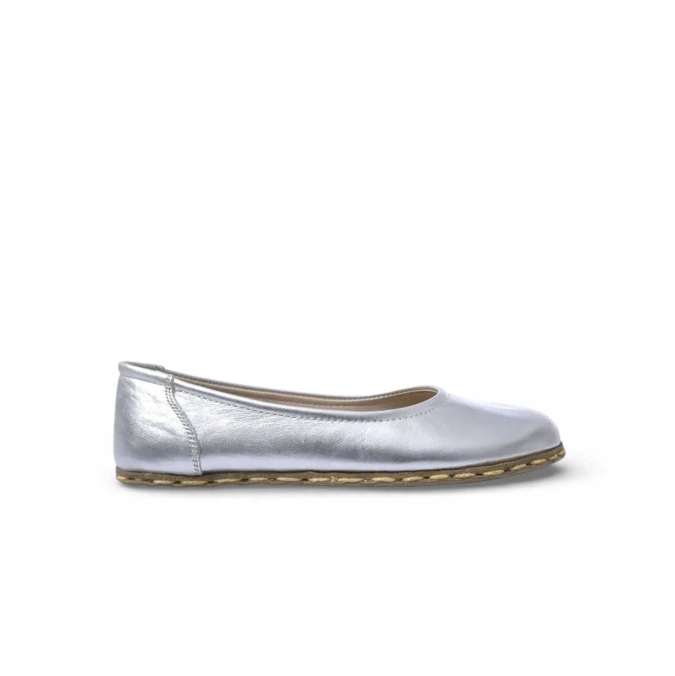 Barefoot Flats Silver Leather Women's – Grounding - Image 6