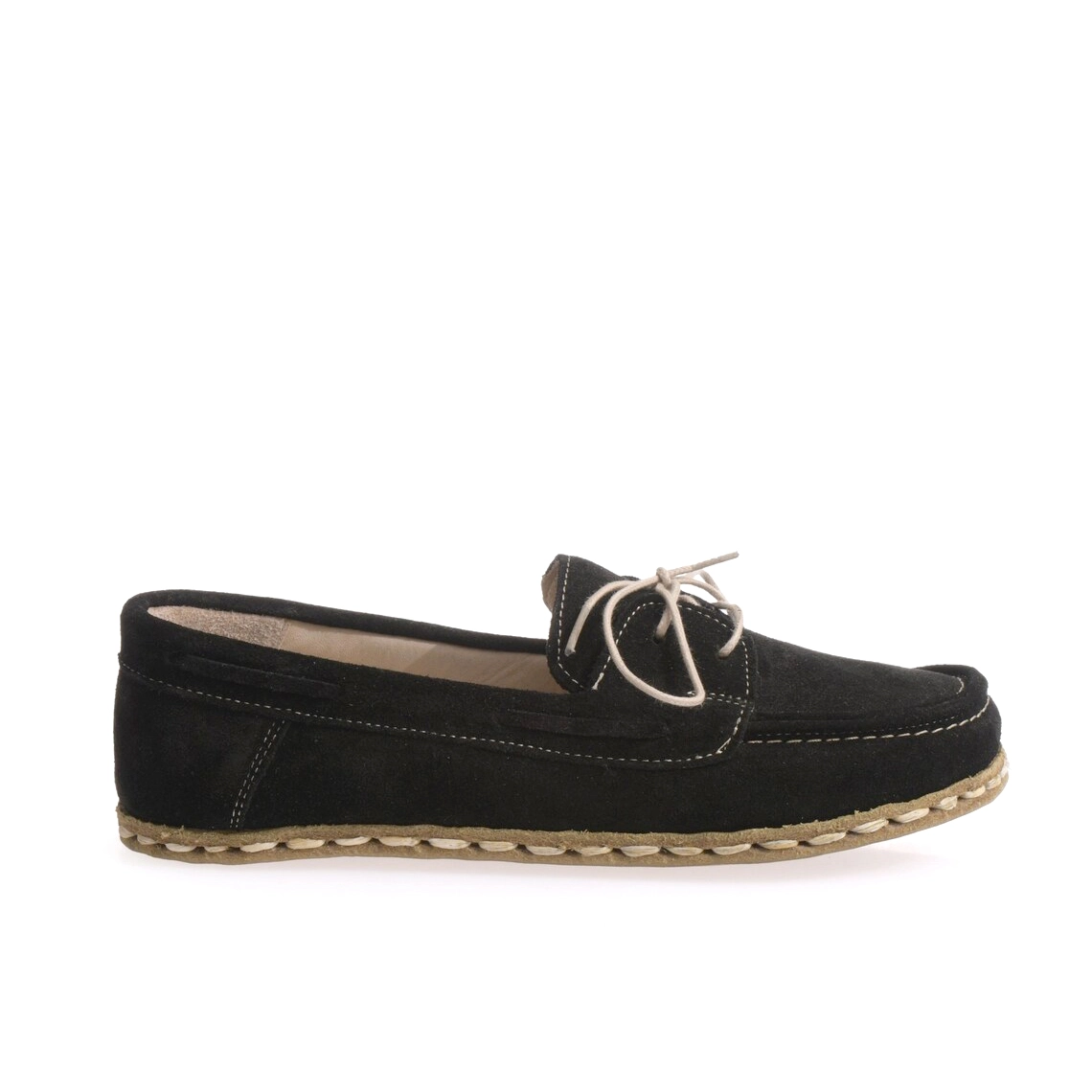 Women’s Handmade Barefoot Black Suede Moccasins – Grounding Sole - Image 5