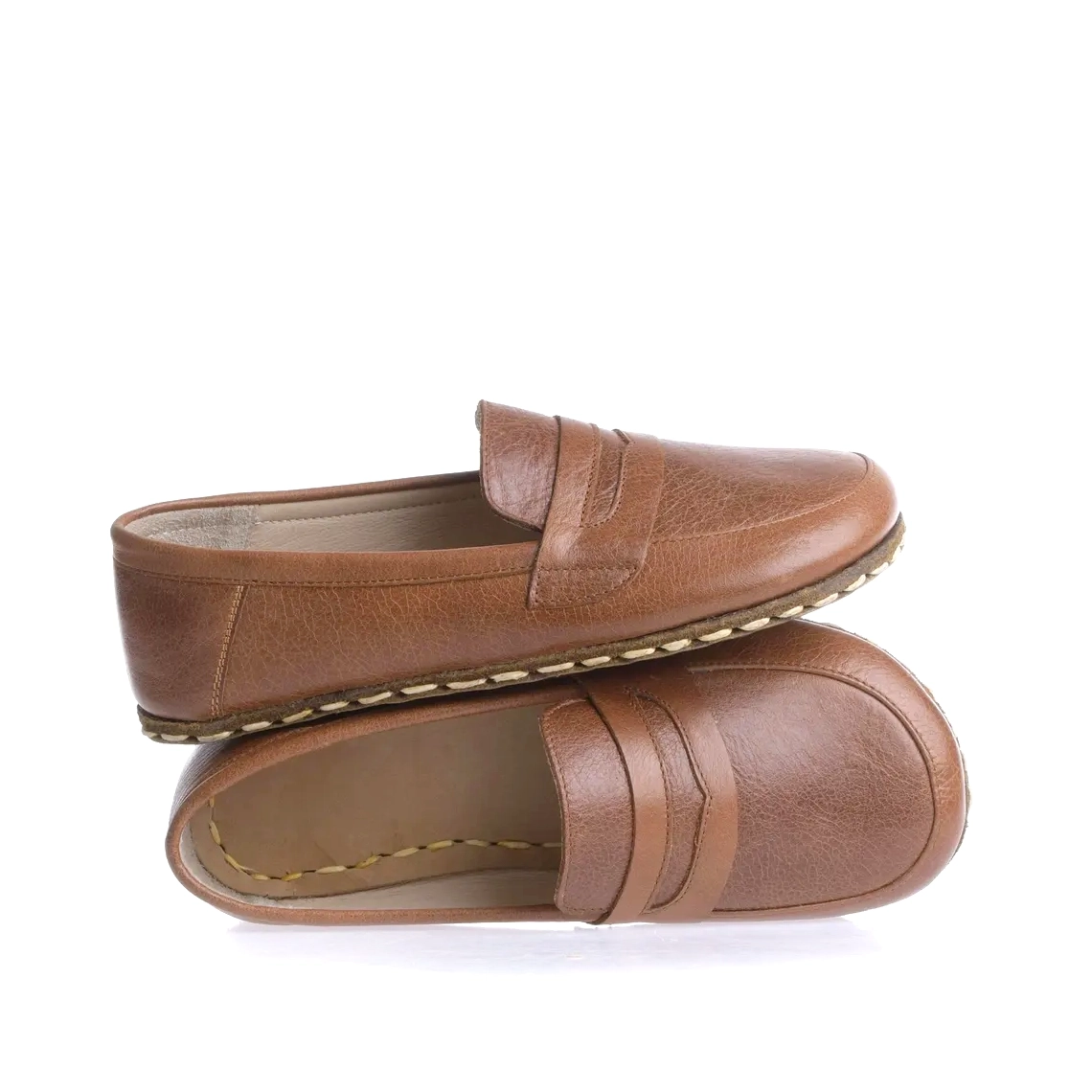 Kadın Kahverengi Barefoot Penny Loafer - Topraklamalı Taban - Görsel 5