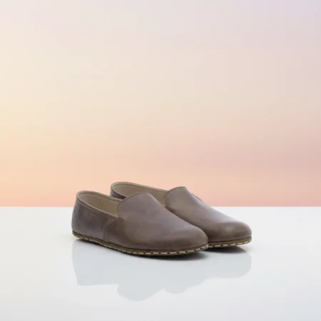 Kadın Vizon Renk Deri Barefoot Loafer – Topraklama Özellikli