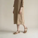 El imalatı barefoot topraklamalı kadın sandaleti