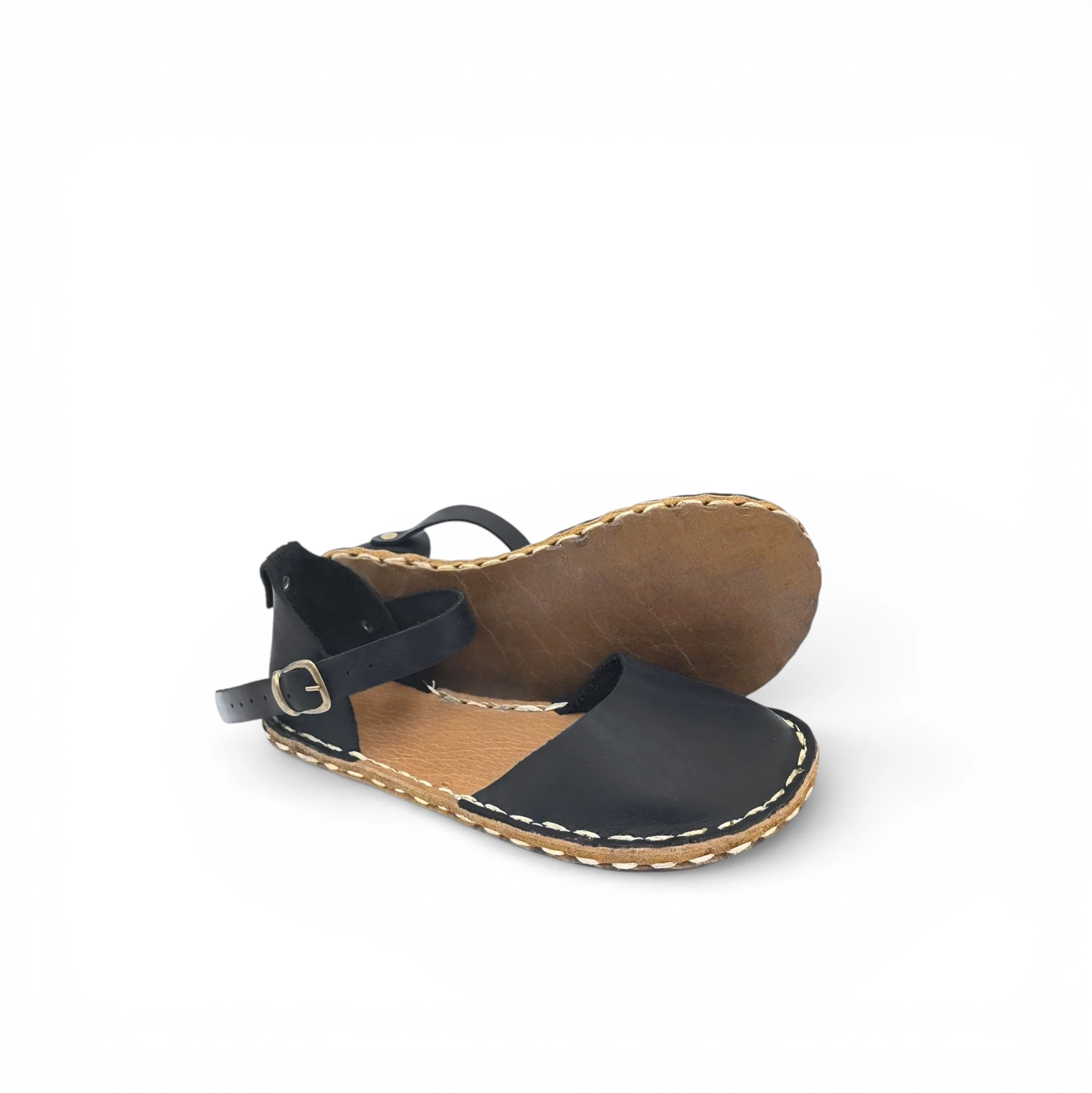 Barefoot Kadın Sandaleti Siyah Hakiki Deri – Minimalist Tasarım - Görsel 5