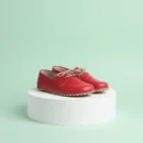 Women’s Lace-Up Grounding Barefoot Moccasins – Red