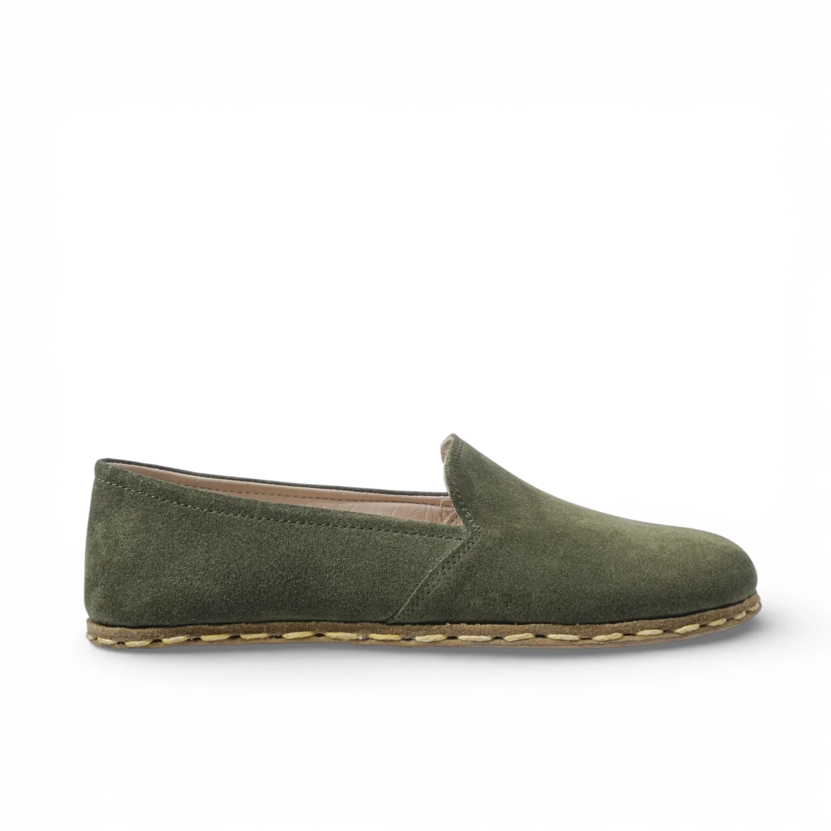Women's Green Suede Leather Barefoot Loafer – Grounding Sole - Image 8