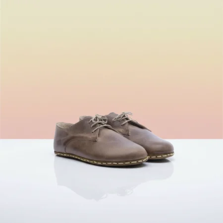 Women’s Taupe Barefoot Oxford Shoes – Earthing