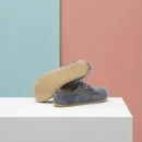 Women’s Grey Suede Handmade Barefoot Oxford – Grounding