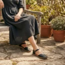 Barefoot Kadın Sandaleti Siyah Hakiki Deri – Minimalist Tasarım