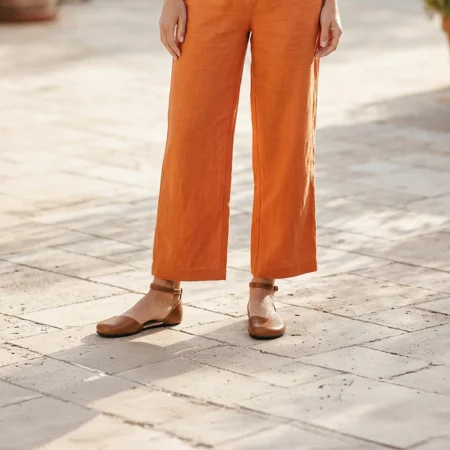 Kadın Kahverengi Deri Barefoot Rio Sandalet – Günlük Kullanım İçin El Yapımı Minimalist Sandalet