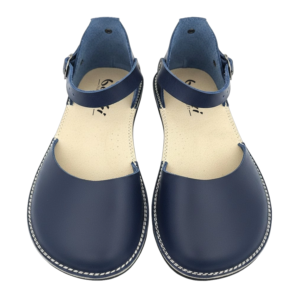 Lacivert Minimalist Kadın Barefoot Sandalet | Kauçuk Taban - Görsel 2