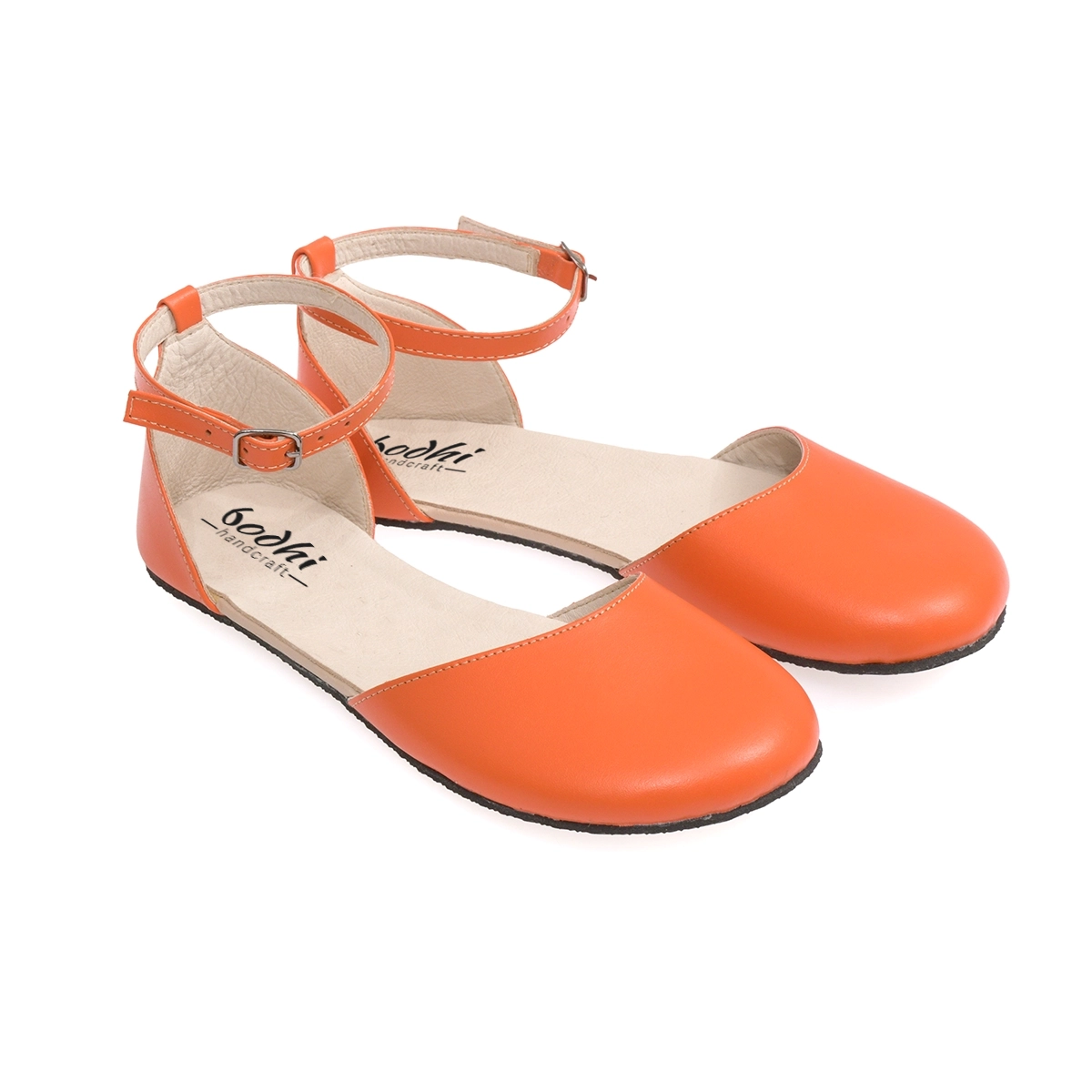 Turuncu Rio Modeli Barefoot Kadın Sandaleti – Minimalist Tasarım - Görsel 3