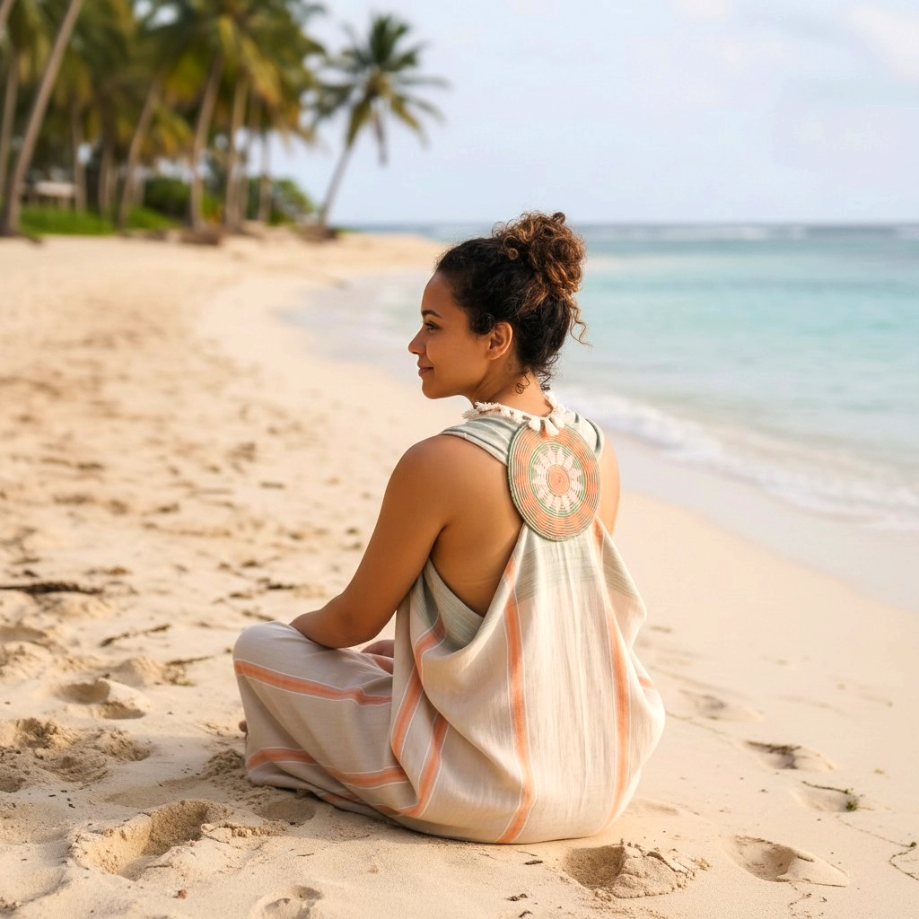 Wayuu Sun Motif Beach Dress – Handmade - Image 3