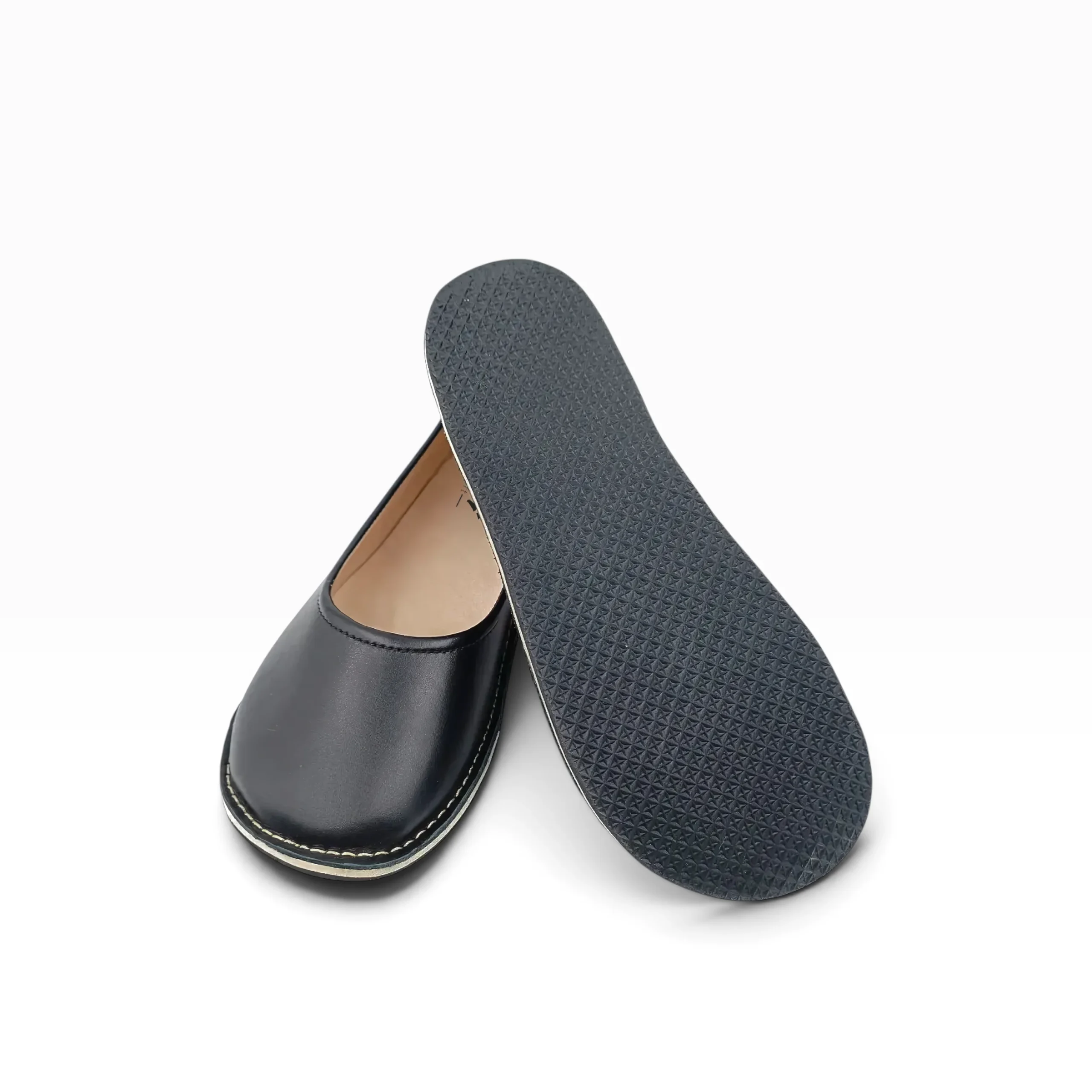 Women’s Barefoot Black Ballet Flat Shoes – Genuine Leather & Rubber Sole | Handmade - Image 4
